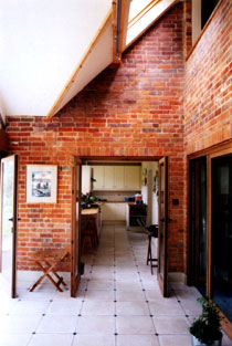 Extension with gallery and conservatory